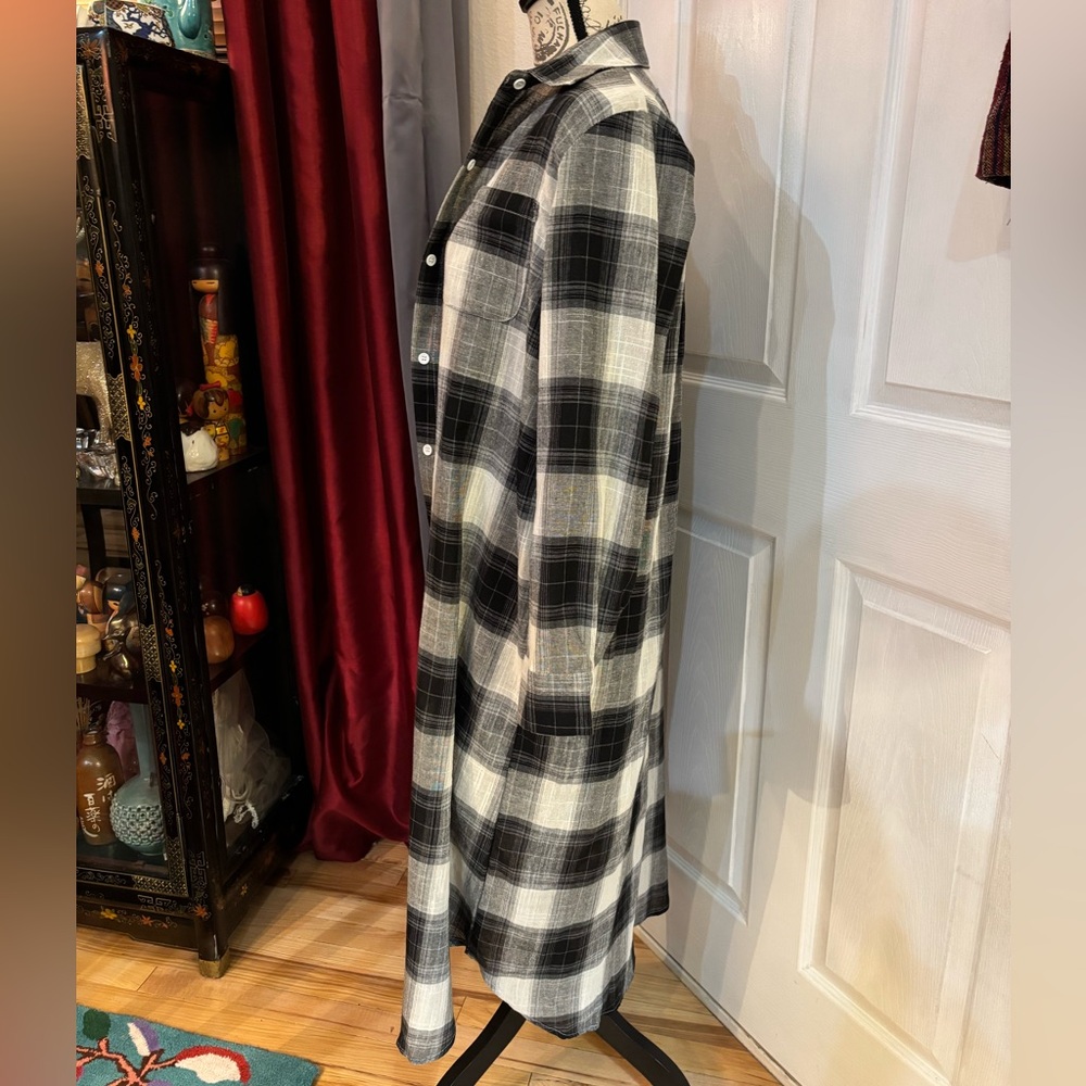 Zanzea Button Down Plaid Maxi Dreas - Picture 2 of 9